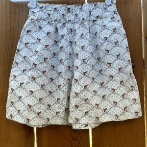 Uniqlo Girls Paperbag Style High Rise Shorts Cat Kitty Polka Dot with pockets